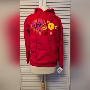 I love the 90's tour hoodie women's small MDNY Red NWT